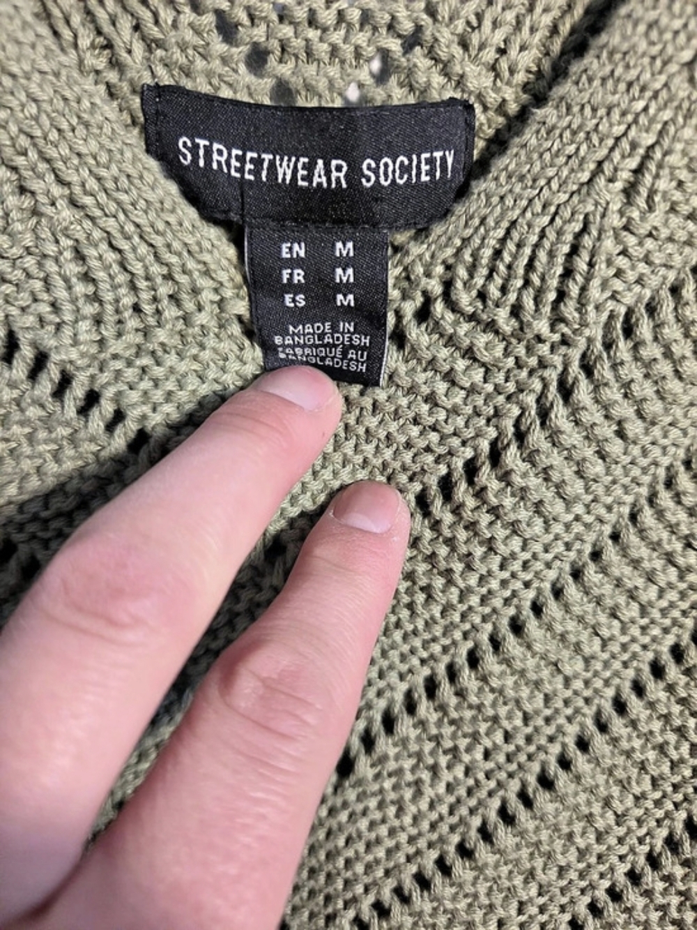 STREETWEAR SOCIETY Knit Tank Top in Green - Size:Medium (LIKE NEW)